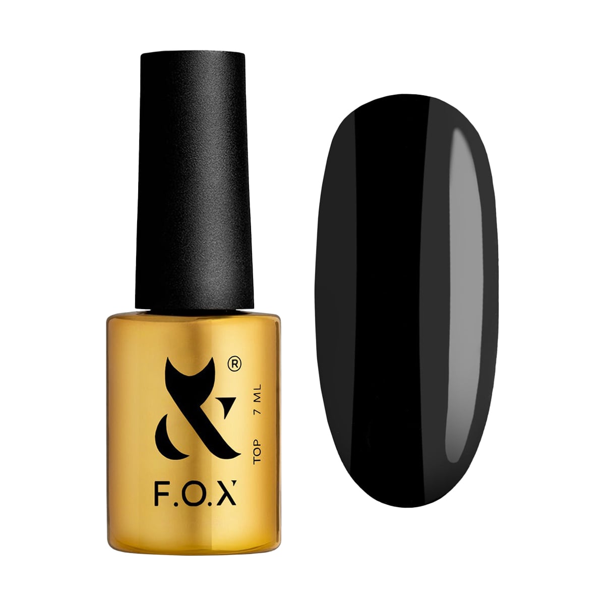 Топ для гель-лаку F.O.X Top Black, 7 мл